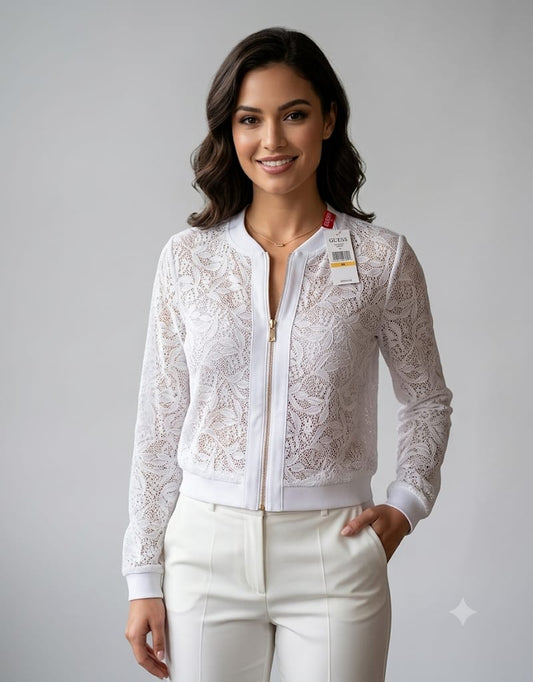 Rebeca blanca de encaje GUESS
