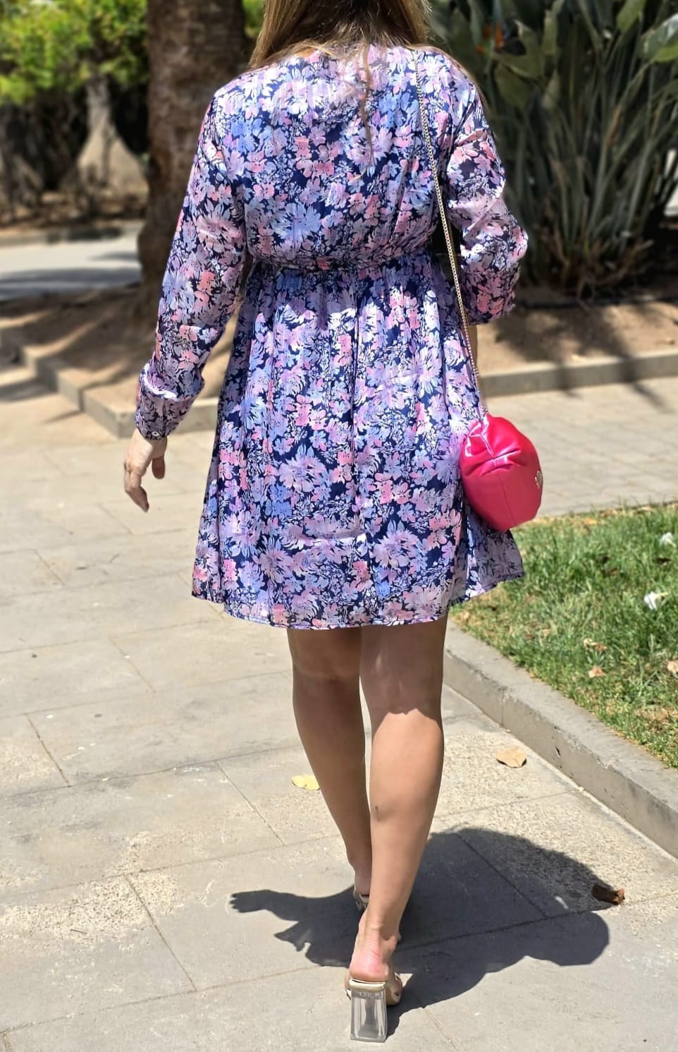 Vestido raso estampado GUESS
