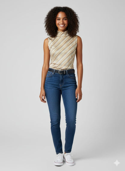 Blusa de raso de manga hueca