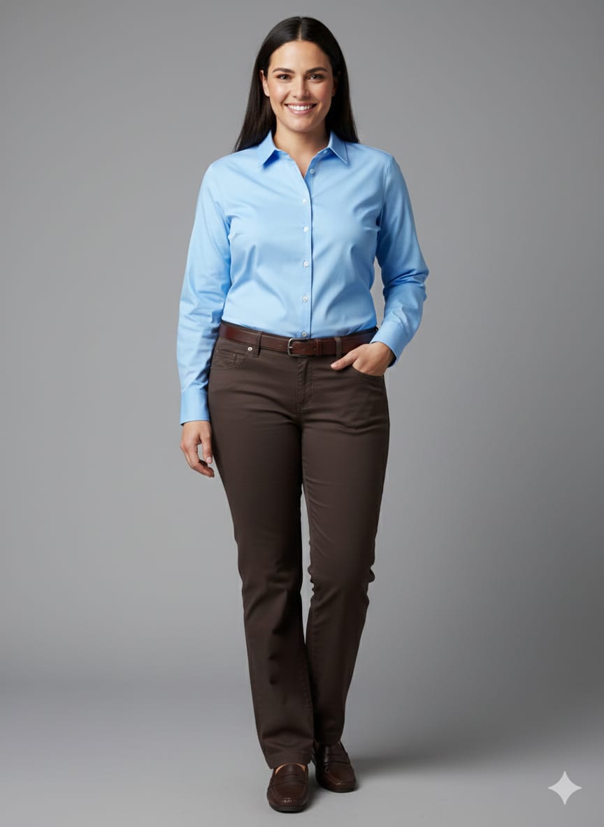 Pantalón largo marrón tommy hilfiger