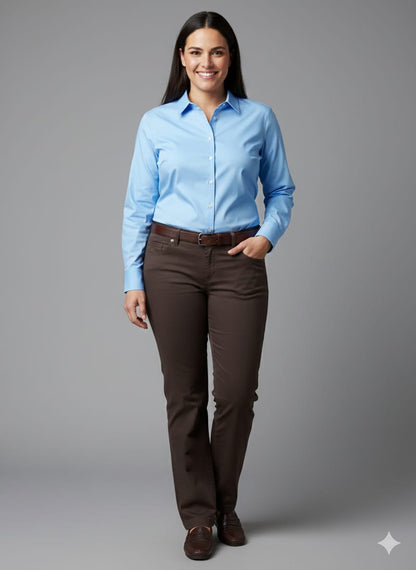 Pantalón largo marrón tommy hilfiger