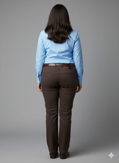 Pantalón largo marrón tommy hilfiger